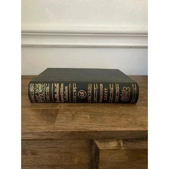 Vintage Leather Bound Book 1921 Denmark Store Nordiske Konversations Leksikon - Picture 4 of 8